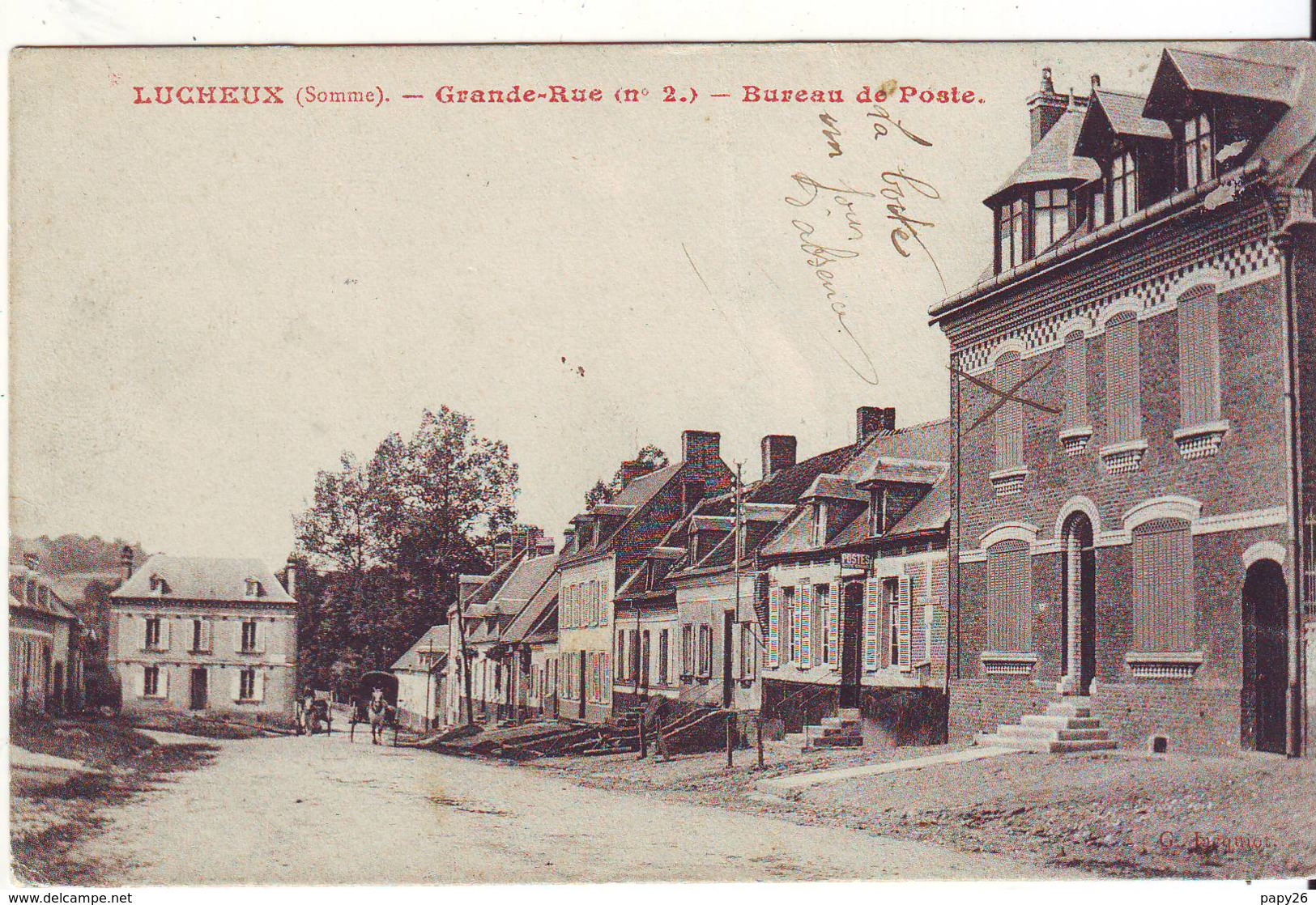 Cpa  Lucheux  Grande Rue - Lucheux