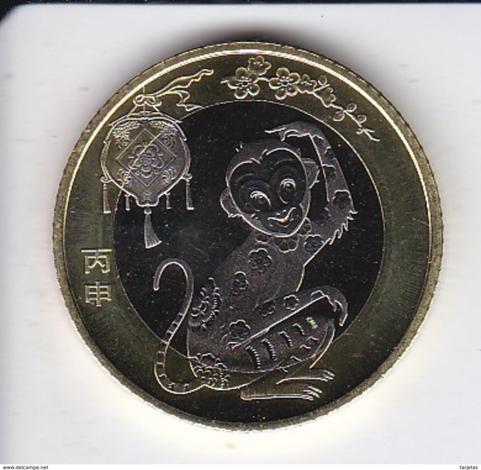 MONEDA DE CHINA DE 10 YUAN DEL AÑO 2016 AÑO DE MONO (MONKEY) SIN CIRCULAR-UNCIRCULATED - China