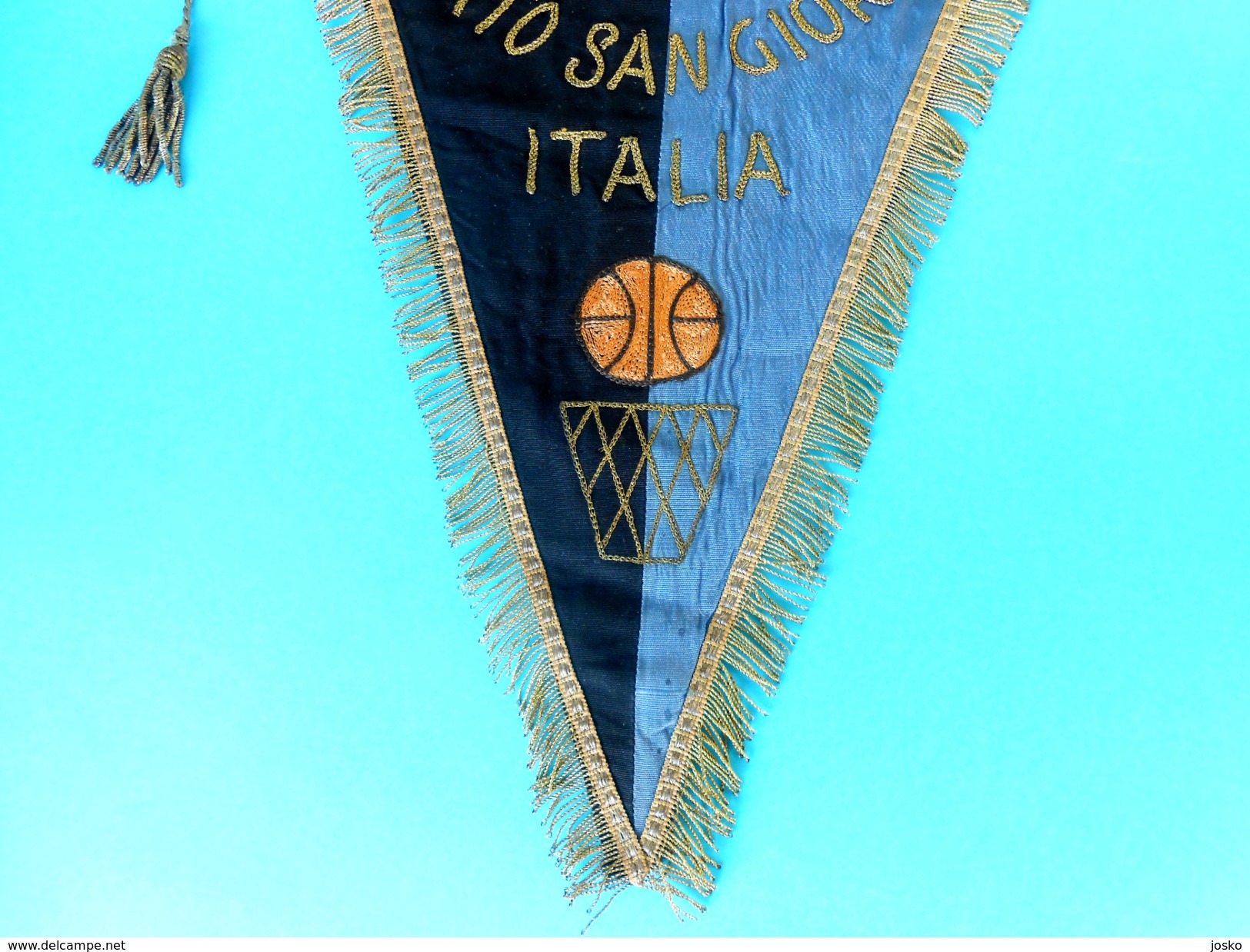 US SANGIORGESE PORTO SAN GIORGIO Marche - Italy Basketball Vintage Pennant Fanion Flag Bandierina Pallacanestro Italia - Apparel, Souvenirs & Other