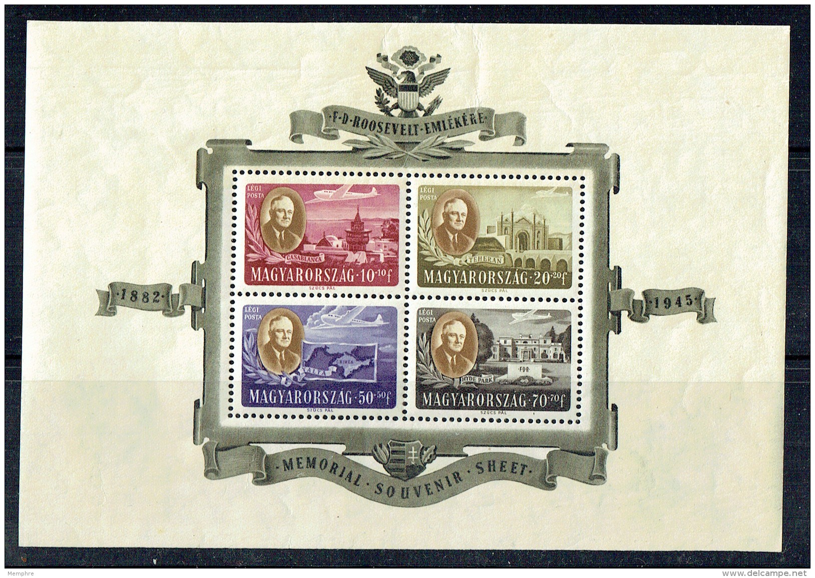 1947  Roosevelt Poste Aérienne  **  MNH - Blocks & Kleinbögen