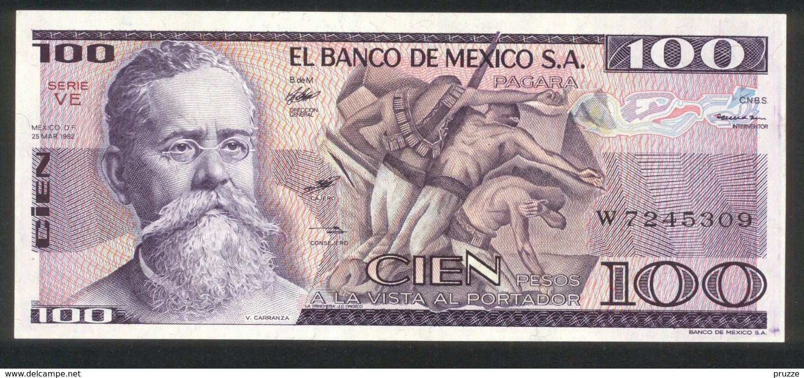 Mexiko - Mexico 1982, 100 Pesos - Erhaltung I - Serie VE - W7245309 - México