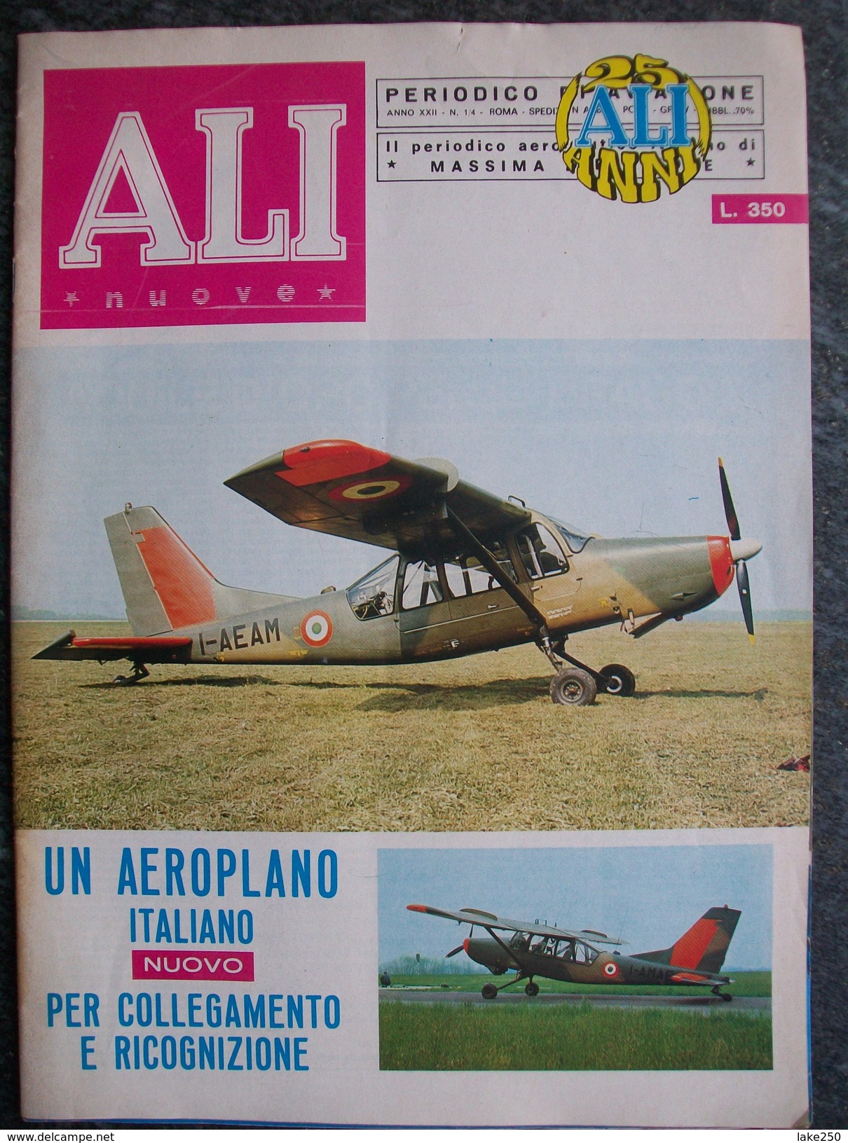 RIVISTA  ALI Nuove N°1/4 Del 1970  Aerei Aeroplani - Moteurs