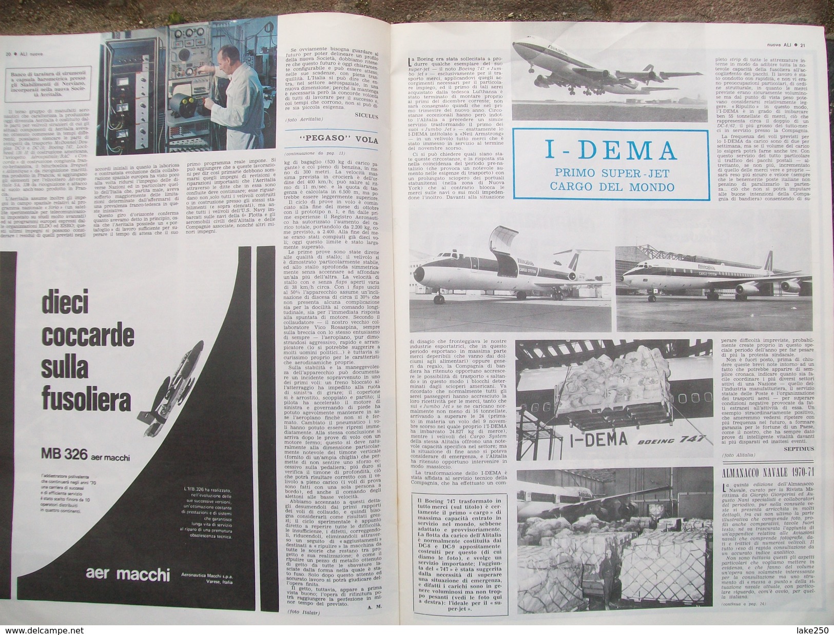 RIVISTA  ALI Nuove N°24 Del DICEMBRE 1971  Aerei Aeroplani - Engines