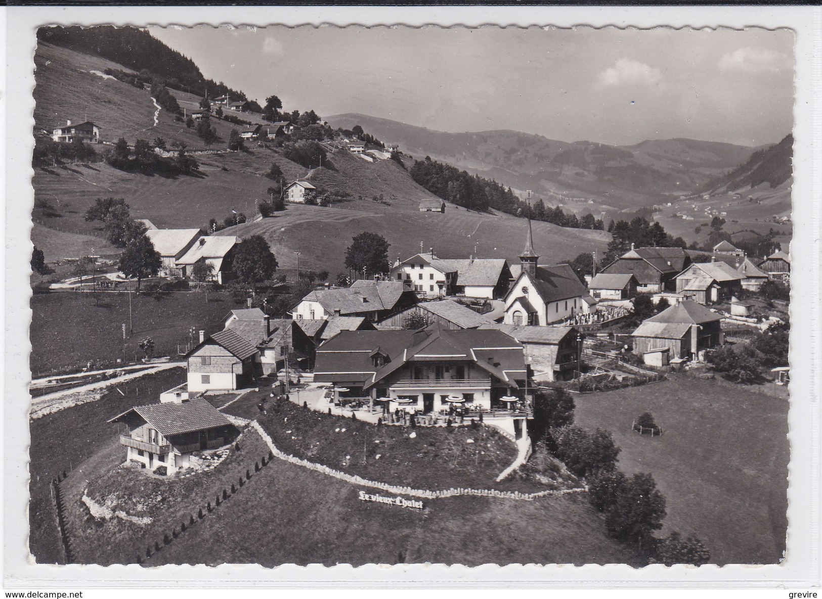 Crésuz, En Avion Au-dessus De. Restaurant "Le Vieux Chalet" - Crésuz