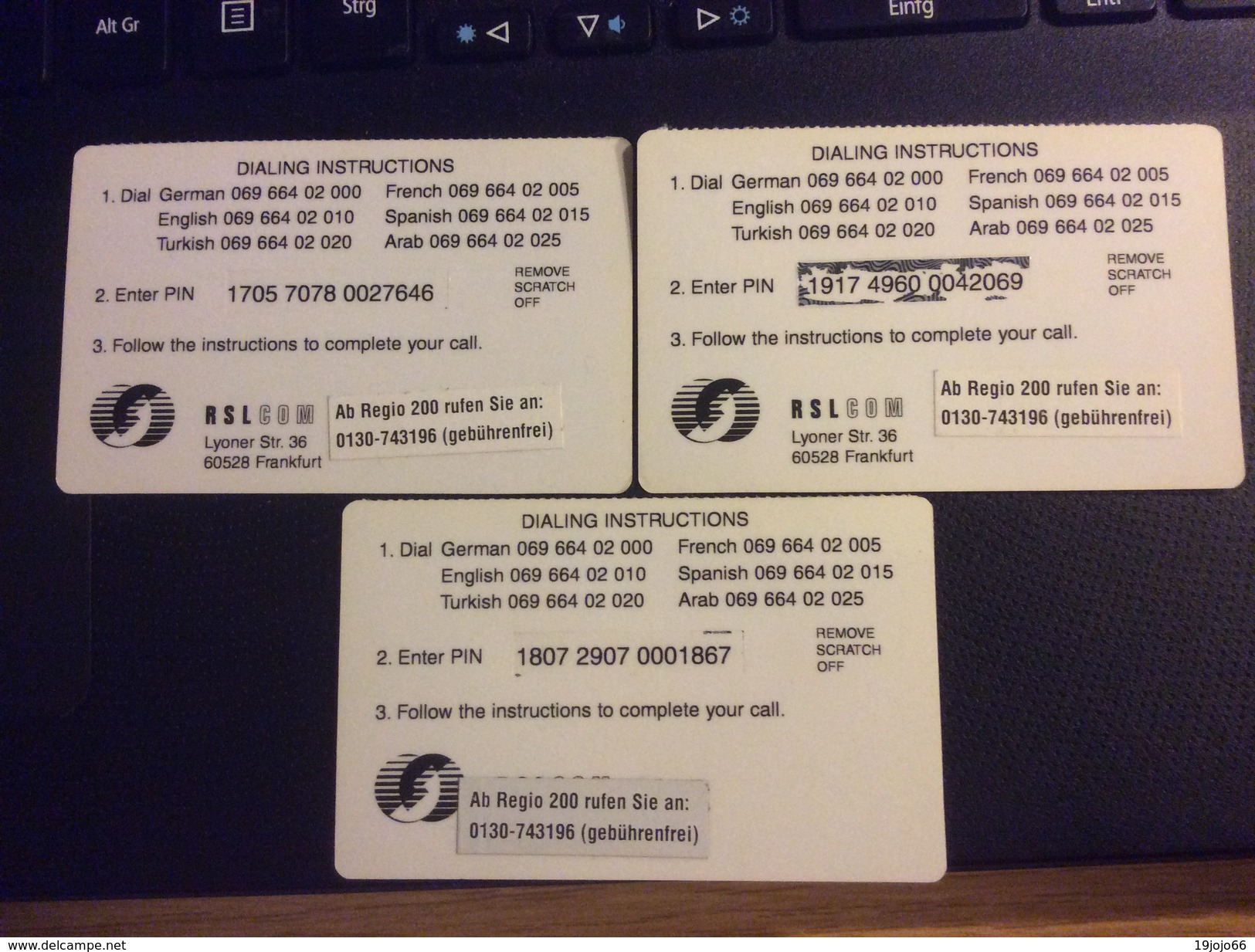 3 Rarer Prepaid Card - RSL COM   10 + 20 + 50  DM - Fine Used - GSM, Cartes Prepayées & Recharges