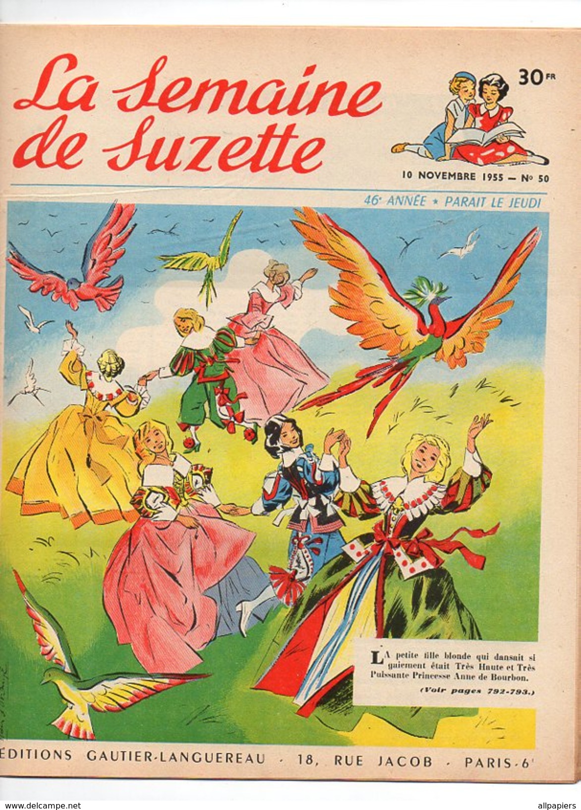 La Semaine De Suzette N°50 La Grande Aventure - Hélène Et La Montagne En Colère - Le Ballet Aux Oiseaux De 1955 - La Semaine De Suzette