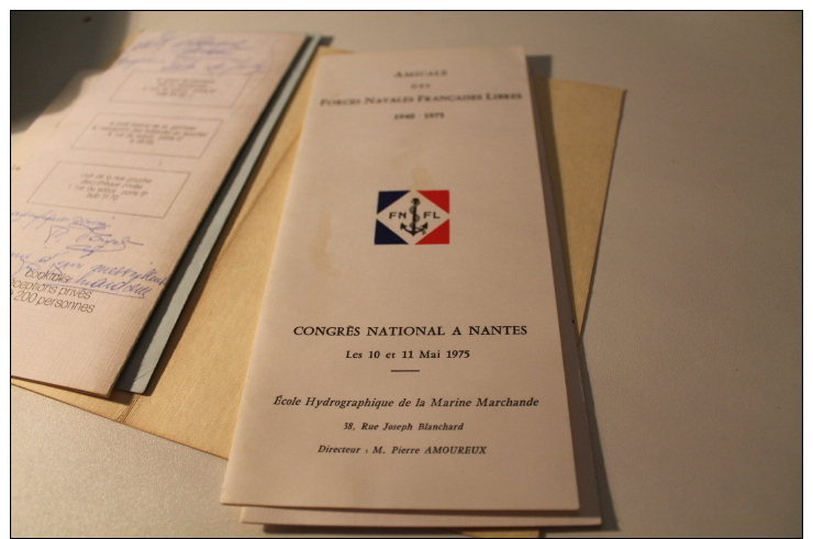 Lot De Plaquettes Avec Des Signatures D'anciens FNFL 1975 - Documents
