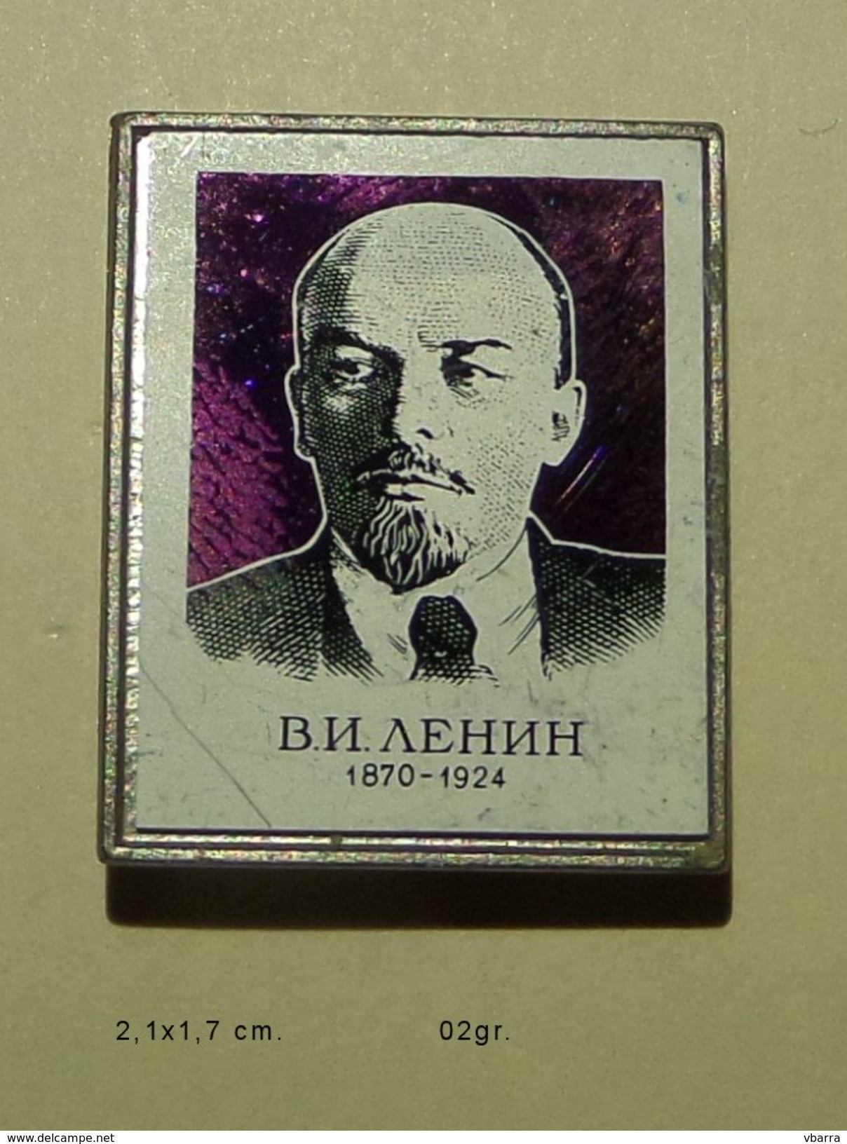 Lenine URSS Vladimir Ilyich Ulyanov Badge Pin - Personajes Célebres