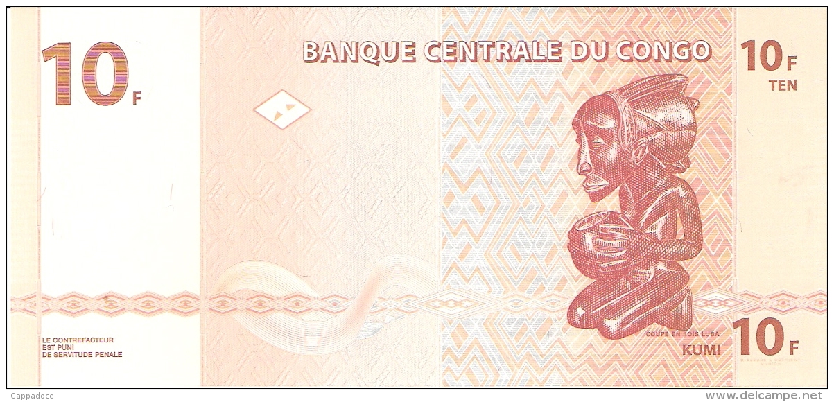 CONGO DEMOCRATIQUE REPUBLIQUE   10 Francs   30/6/2003    P. 93a   UNC - Democratic Republic Of The Congo & Zaire