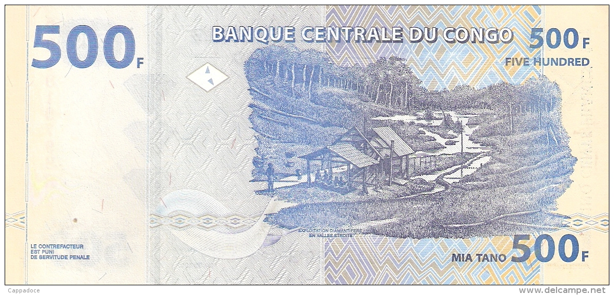 CONGO DEMOCRATIQUE REPUBLIQUE   500 Francs   4/1/2002 (2004)   P. 96a   UNC - République Démocratique Du Congo & Zaïre