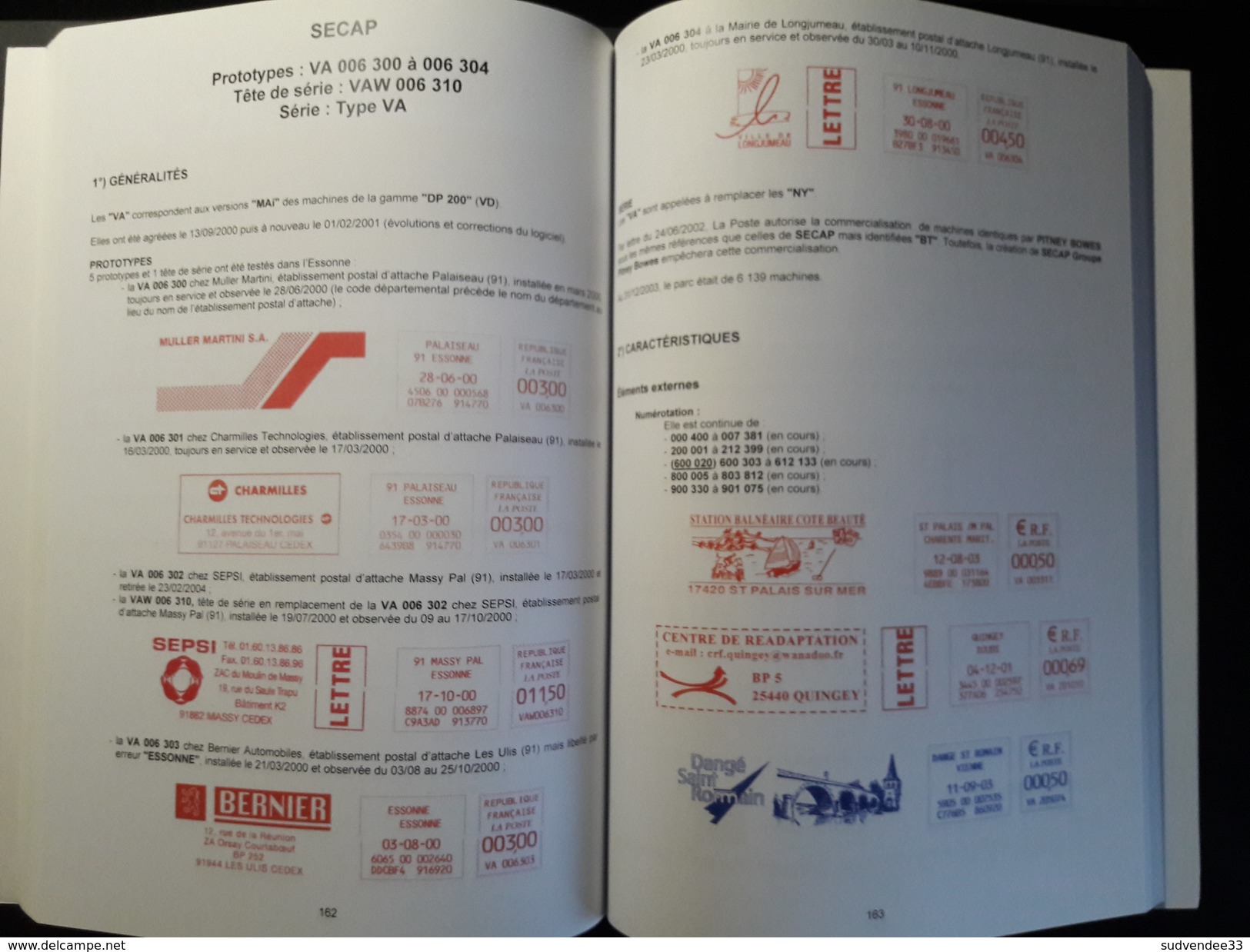 Livre " Les Empreintes De Machines à Affranchir" Depuis 1999 (édition 2004) - France