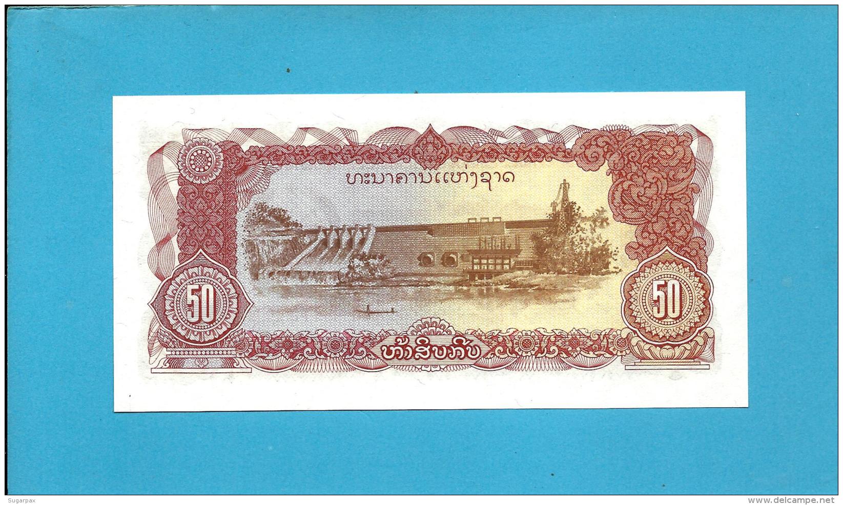 LAOS - 50 KIP - ND ( 1979 ) - Pick 29 - UNC. - Serie  AQ - BANK OF THE LAO PDR - 2 Scans - Laos