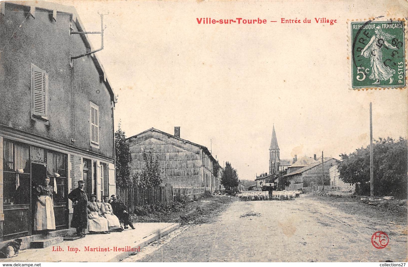 51-VILLE-SUR-TOURBE- ENTREE DU VILLAGE - Ville-sur-Tourbe