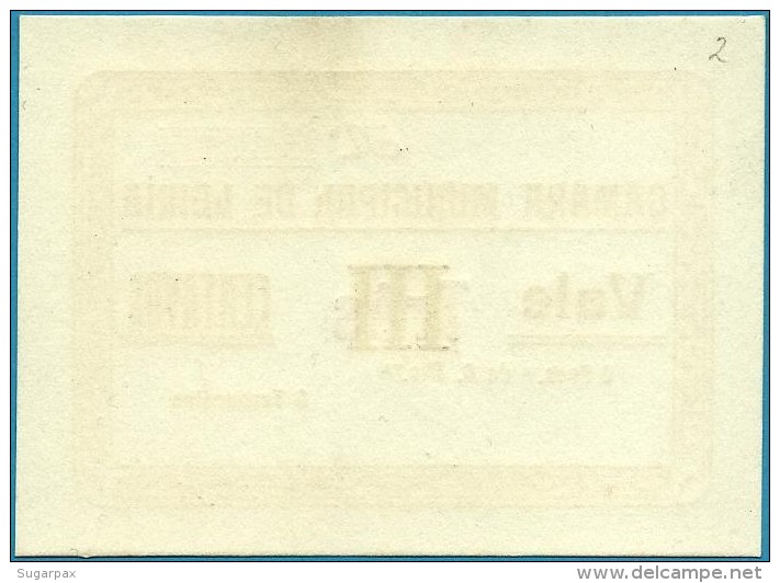 LEIRIA - CÉDULA De III CENTAVOS - ND - M.A. 1180 - RARA - CÂMARA MUNICIPAL - PORTUGAL Notgeld - Portugal