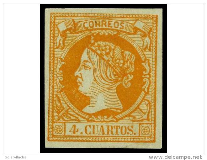 (*) ESPA&Ntilde;A. Ed.52. 4 Cuartos Amarillo. MAGN&Iacute;FICO EJEMPLAR. Cat. 58&euro;. - Otros & Sin Clasificación