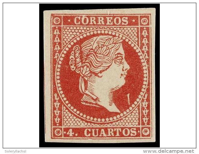 * ESPA&Ntilde;A. Ed.48Cmb. 4 Cuartos Rojo. Variedad &acute;1&acute; Delante Del Cuello.... - Other & Unclassified