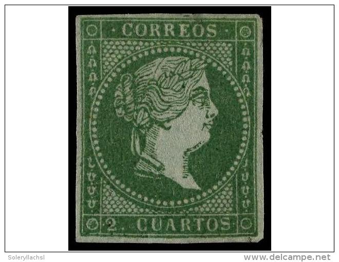 (*) ESPA&Ntilde;A. Ed.39. 2 Cuartos Verde. PIEZA DE LUJO. Cert. COMEX. Cat. 3.900&euro;. - Other & Unclassified