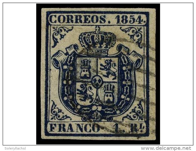 &deg; ESPA&Ntilde;A. Ed.34. 1 Real Azul. Color Intenso. PIEZA DE LUJO. Cert. COMEX. Cat. 485&euro;. - Other & Unclassified