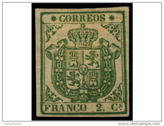 * ESPA&Ntilde;A. Ed.32. 2 Cuartos Verde. Color Fresco, Conserva Toda Su Goma Original. Leves Pliegues... - Autres & Non Classés