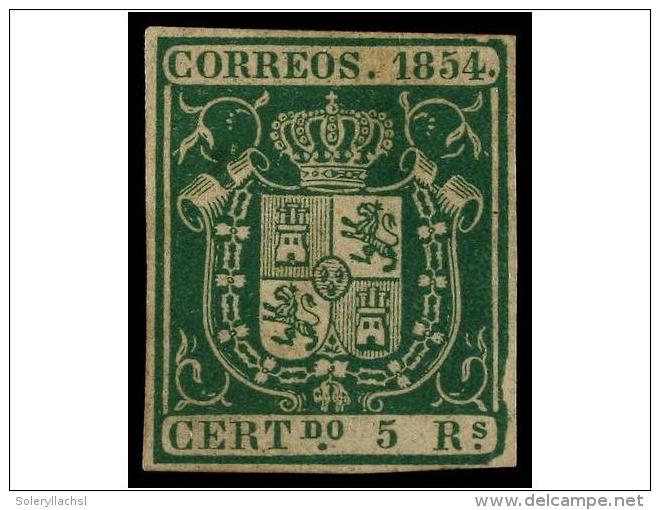 (*) ESPA&Ntilde;A. Ed.26. 5 Reales Verde. MAGN&Iacute;FICO EJEMPLAR. Cert. COMEX. Cat. 2.125&euro;. - Other & Unclassified