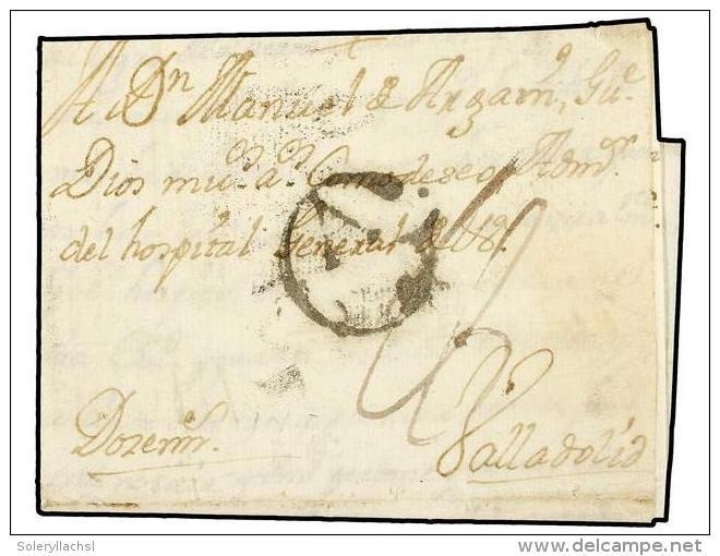 ESPA&Ntilde;A: PREFILATELIA. 1743. JUNQUEIRA DE AMBIA A VALLADOLID. Marca G&ordf; En Negro (n&ordm; 1) De... - Other & Unclassified