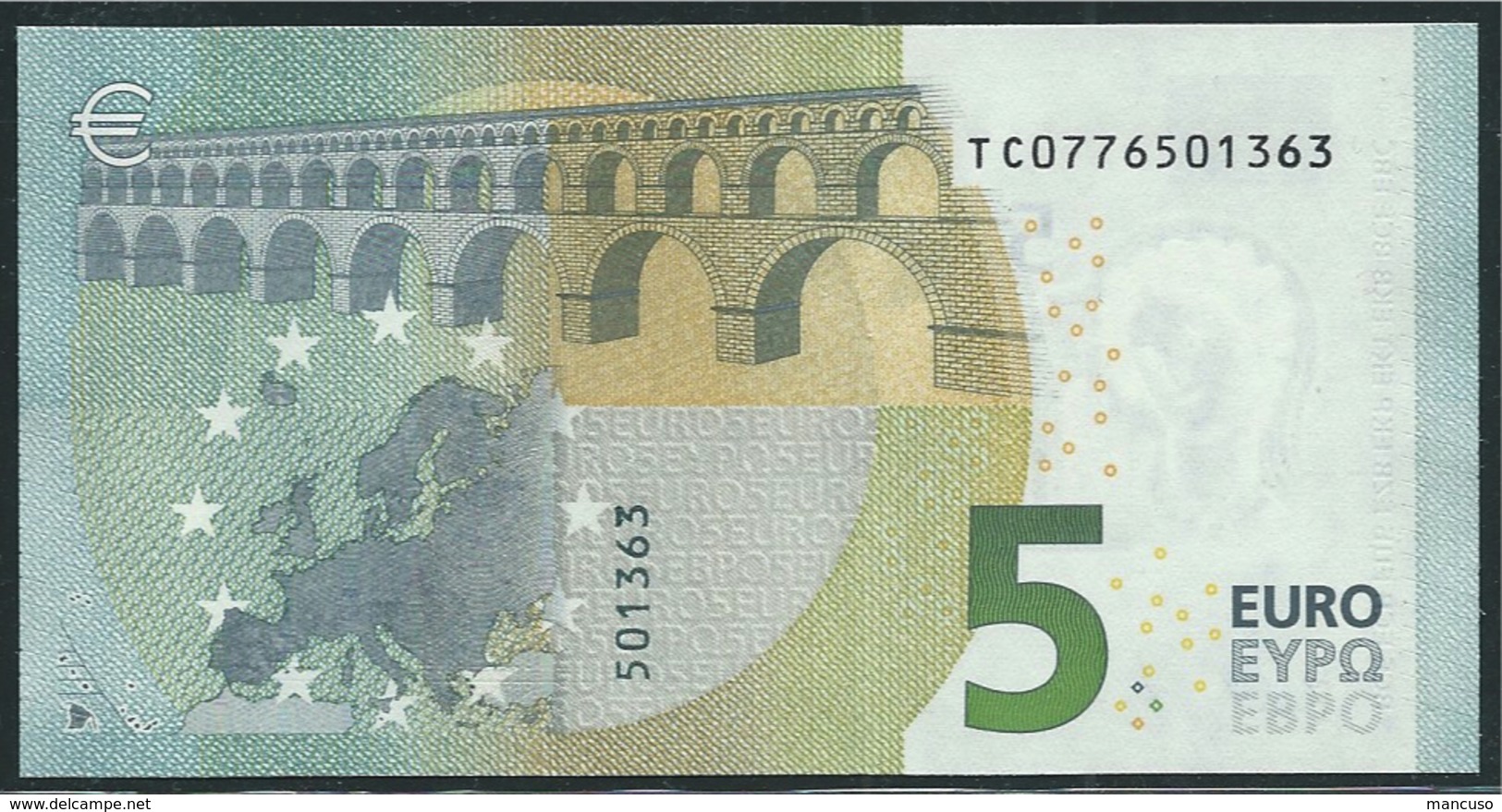 T IRELAND  5 EURO TC T004 C2  DRAGHI  UNC - 5 Euro