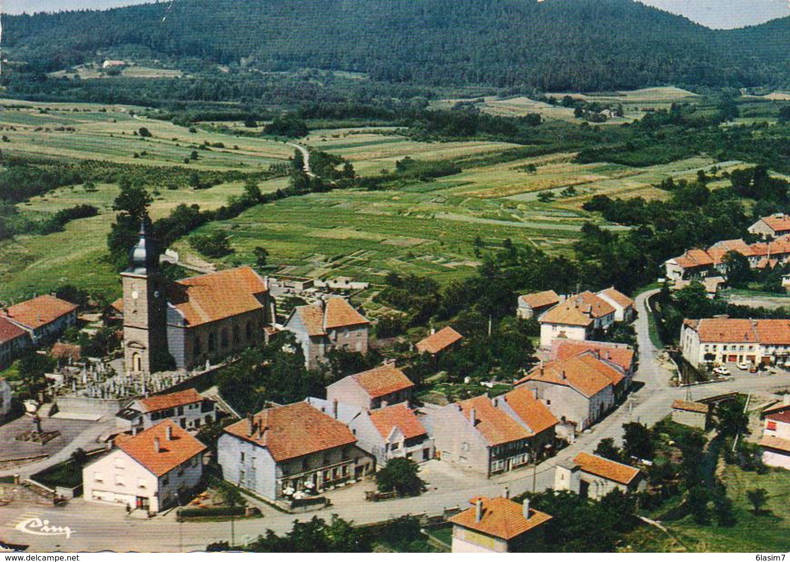 CPSM Dentelée - COLROY-la-GRANDE (88) - Vue Aérienne Du Quartier De L'Eglise En 1972 - Colroy La Grande