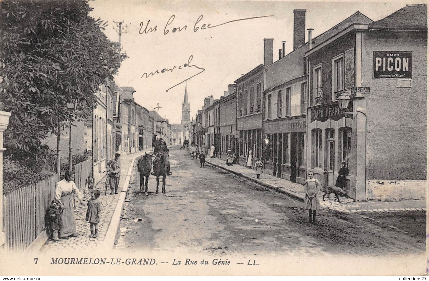 51-MOURMELON-LE-GRAND- LA RUE DU GENIE - Mourmelon Le Grand