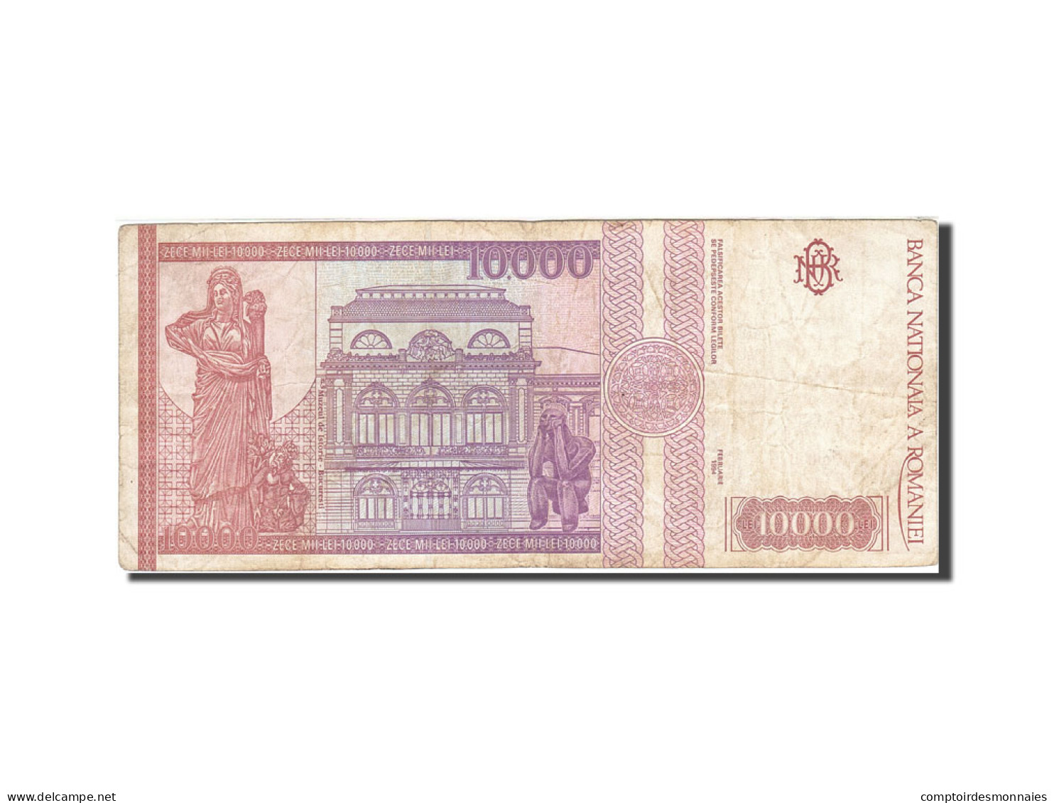 Billet, Roumanie, 10,000 Lei, 1991-1994, 1994, KM:105a, TTB+ - Roemenië