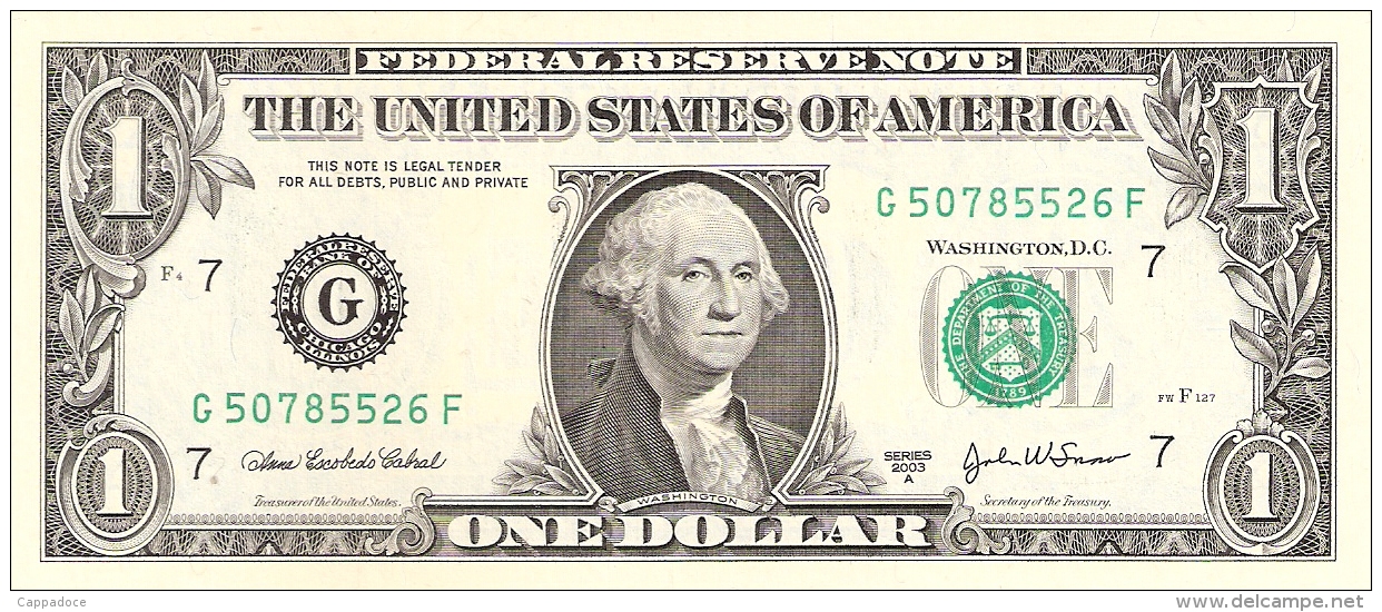 USA   1 Dollar   2003A   P. 515b   UNC - Federal Reserve Notes (1928-...)