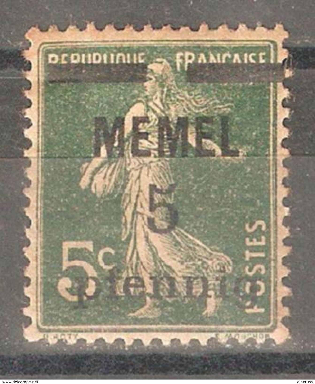 Memel 1920,5pf On 5c,Sc 18,VF Mint Hinged* (A-7) - Unused Stamps