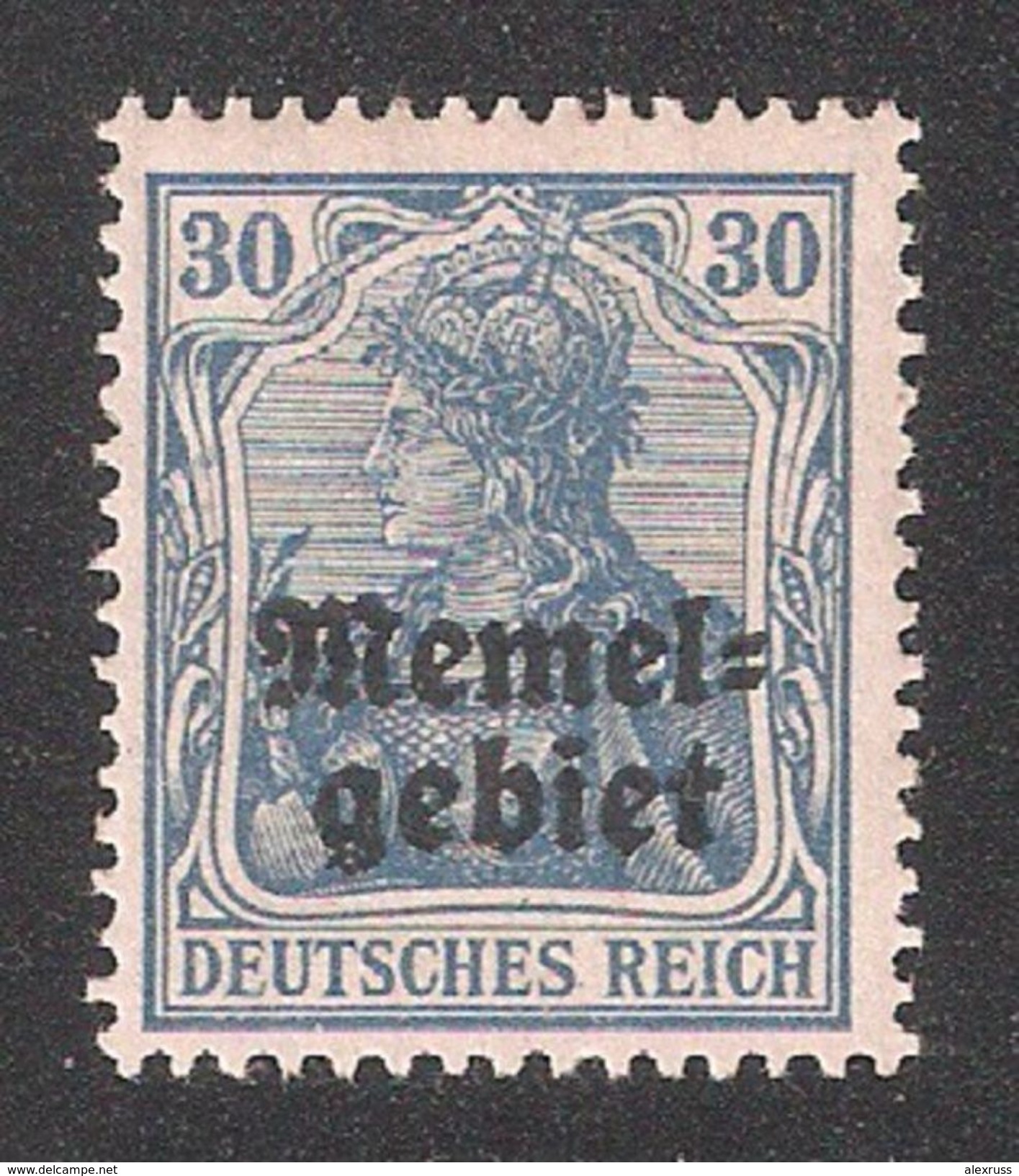 Memel 1920,30pf,Scott # 7,VF Mint VL Hinged*OG (A-7) - Klaipeda 1923