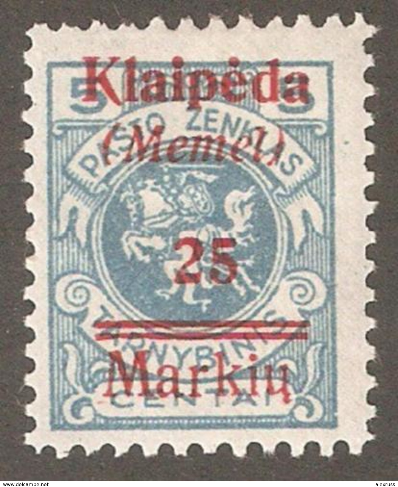 Memel-Klaipeda 1923 Under Lithuanian Administration,Sc # N2,VF MH OG (A-6) - Memelland 1923