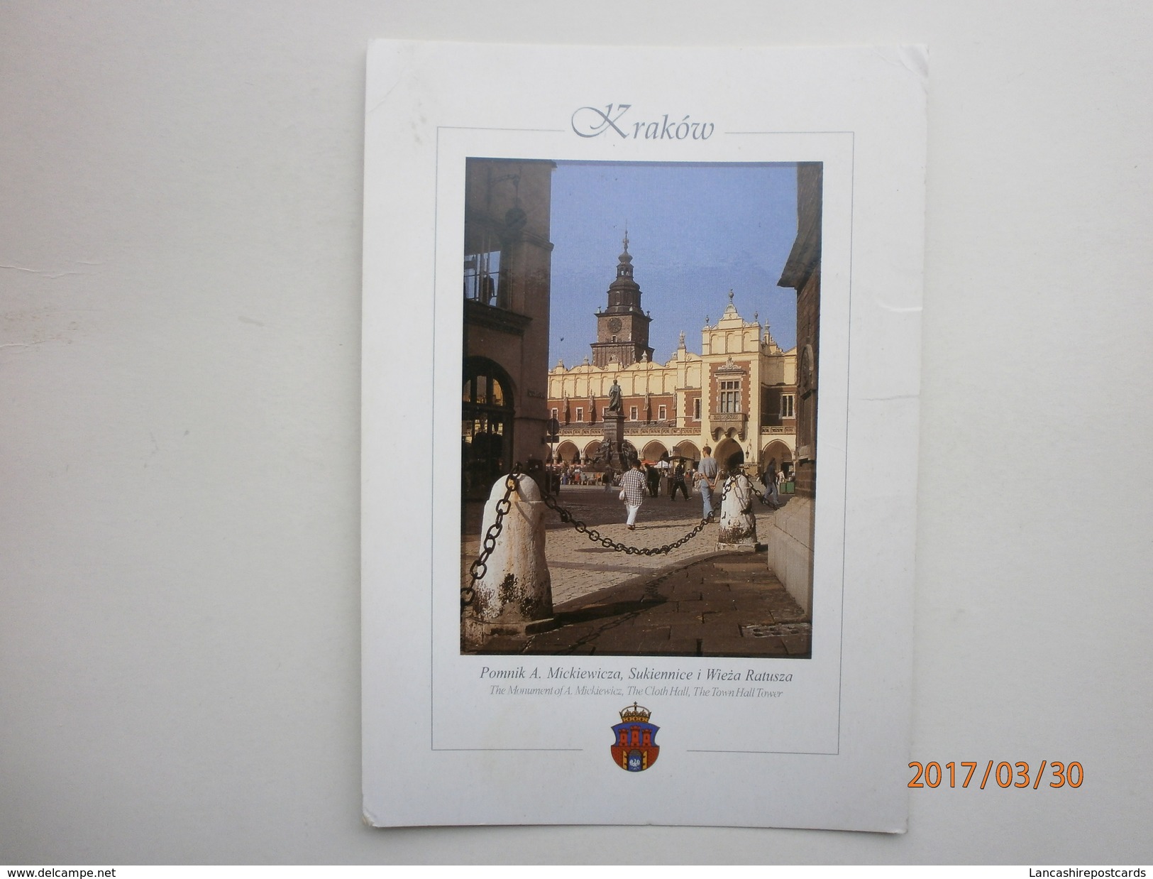 Postcard Krakow Poland Cloth Hall & Town Hall Tower With 1997 Stamp My Ref B2836 - Poland