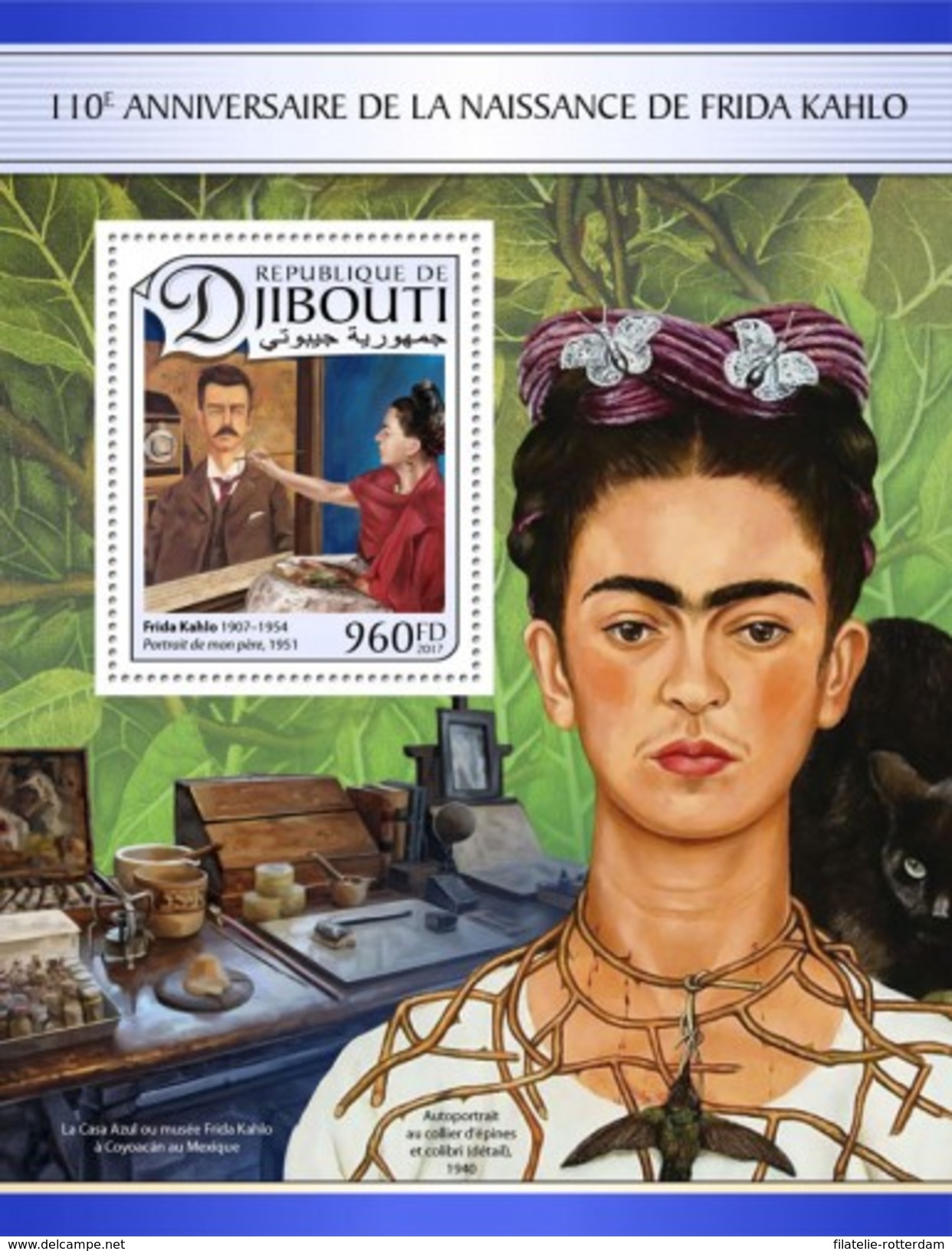 Djibouti - Postfris / MNH - Sheet Frida Kahlo 2017 - Djibouti (1977-...)