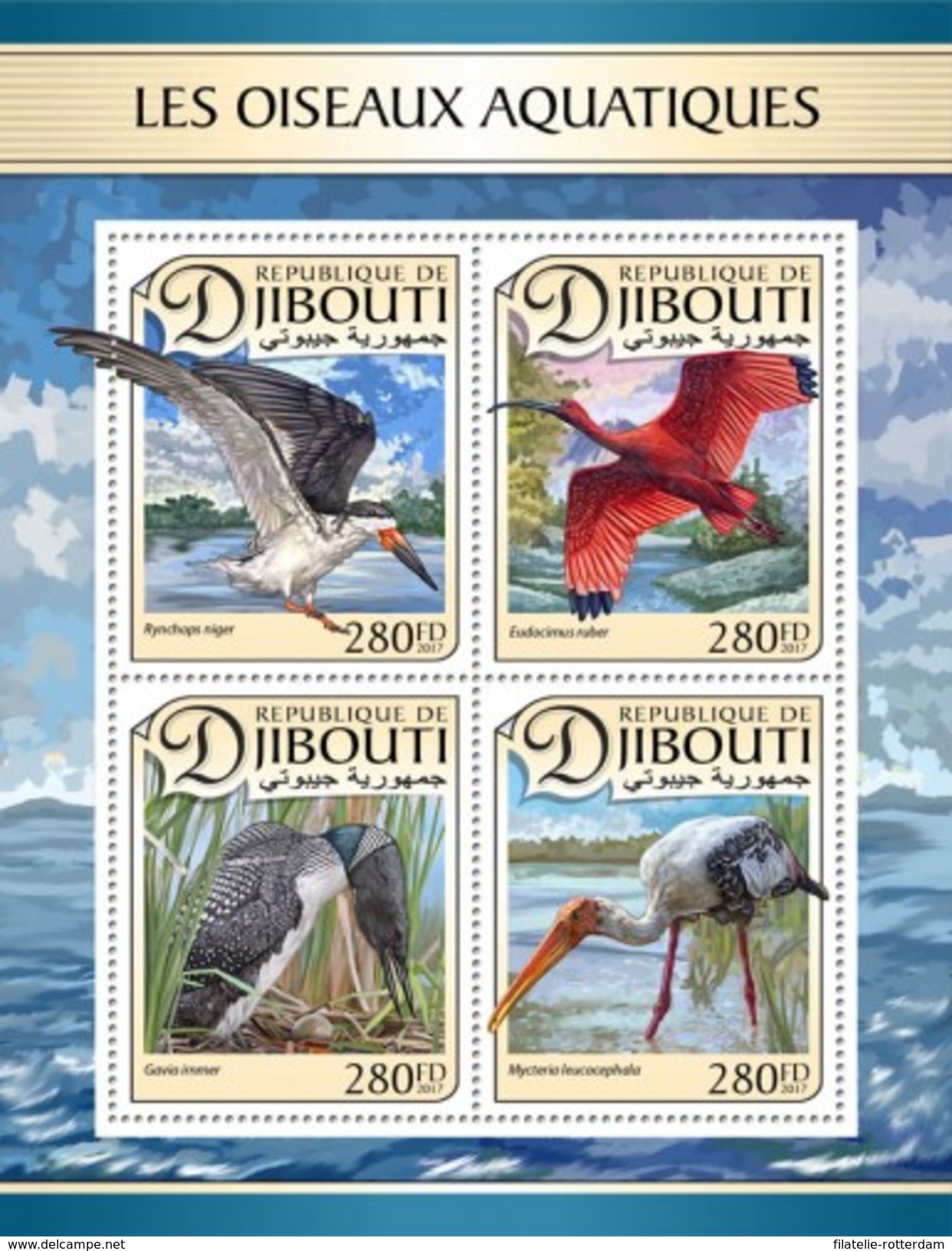 Djibouti - Postfris / MNH - Sheet Watervogels 2017 - Djibouti (1977-...)