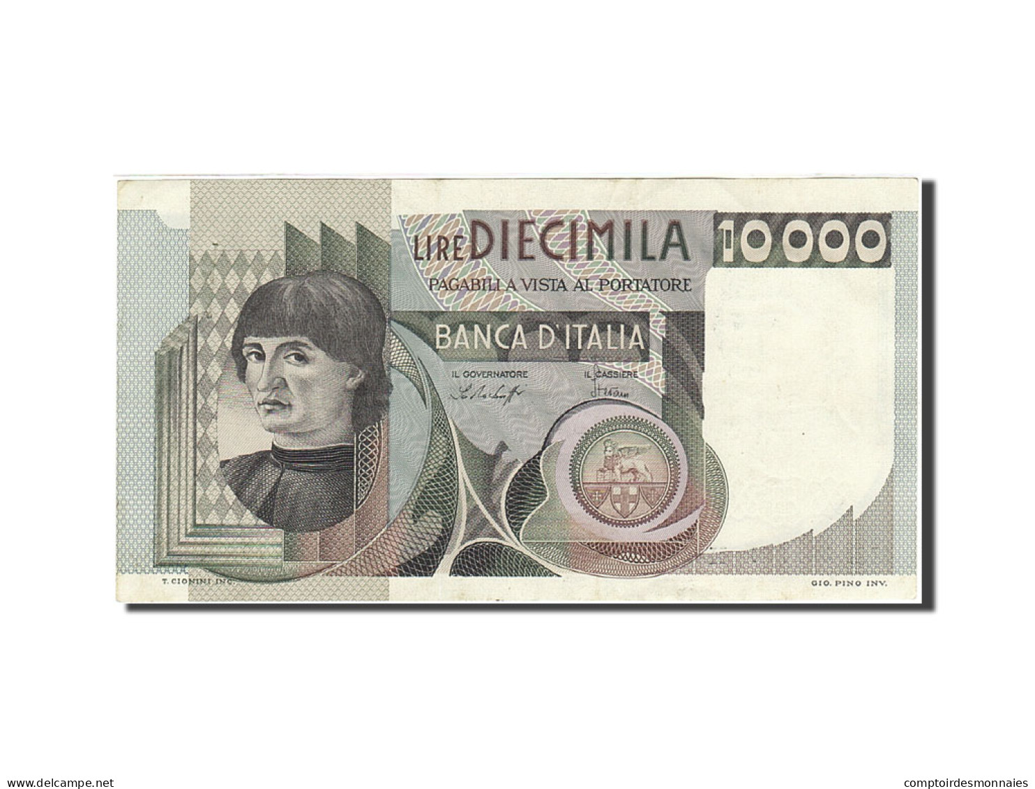 Billet, Italie, 10,000 Lire, 1976-1979, 1976-1978, KM:106a, TTB+ - 10.000 Lire