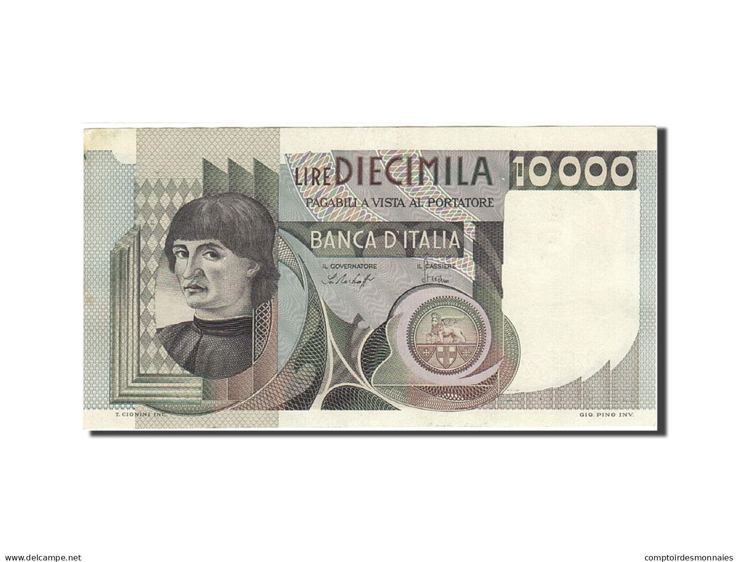 Billet, Italie, 10,000 Lire, 1976-1979, 1976-1978, KM:106a, TTB+ - 10000 Lire