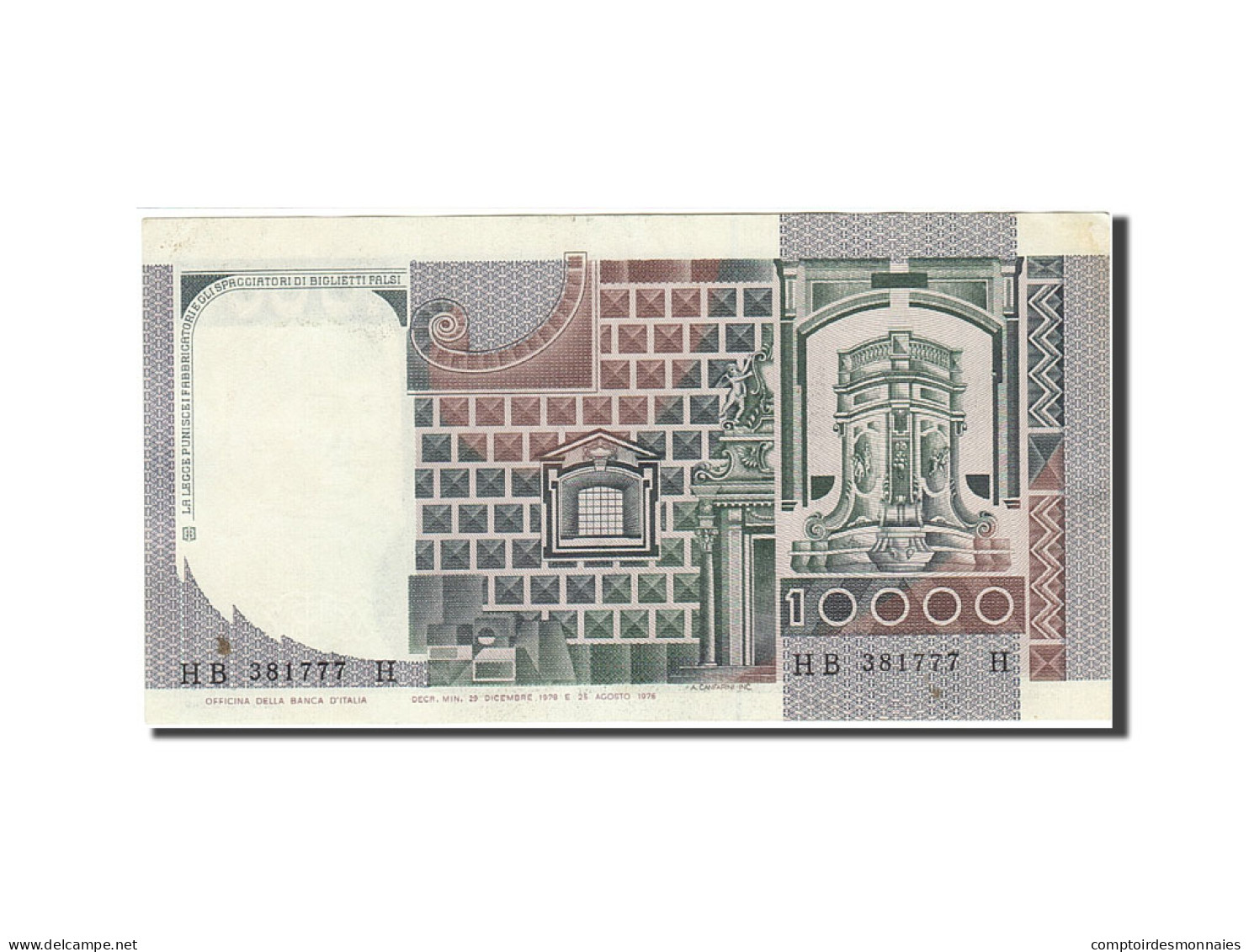 Billet, Italie, 10,000 Lire, 1976-1979, 1976-1978, KM:106a, TTB+ - 10000 Lire