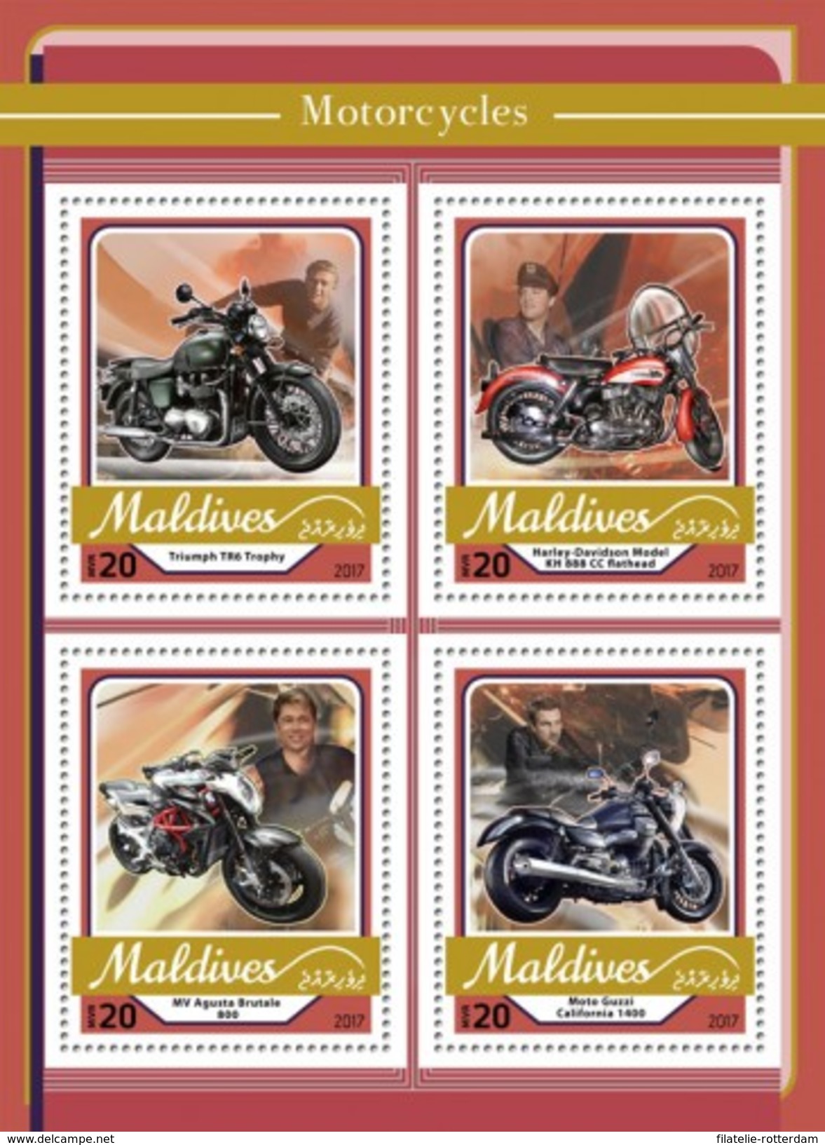 Maldiven / Maldives - Postfris / MNH - Sheet Motoren 2017 - Maldiven (1965-...)