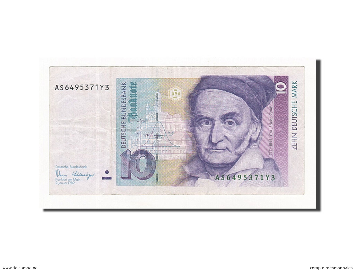 Billet, République Fédérale Allemande, 10 Deutsche Mark, 1989, 1989-01-02 - 10 Deutsche Mark