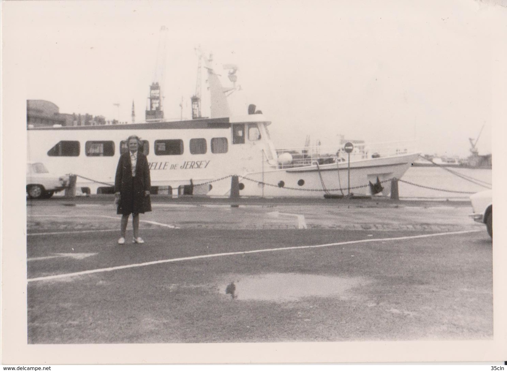 SAINT - MALO - Bateau " BELLE De JERSEY " Dans Le Port De St Malo. ( Format 9 X 12,5 ). - Bateaux