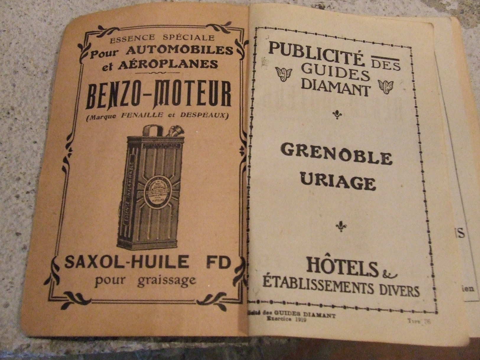 Guides Diamant 1913 GRENOBLE -URIAGE- ALLEVARD + Cartes Gravures Photos - Tourisme