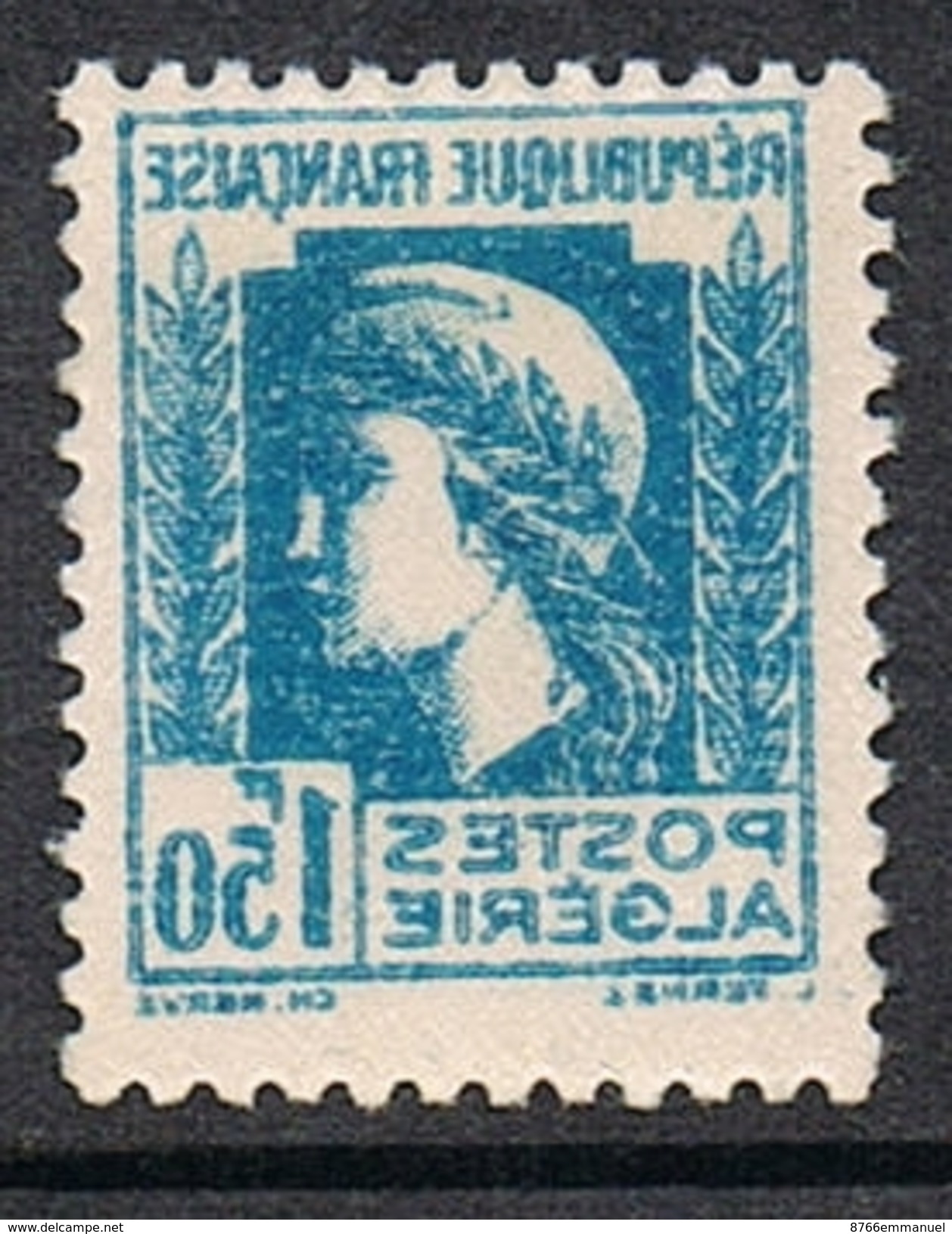 ALGERIE N°214b N*  Variété Impression Recto-verso - Ongebruikt