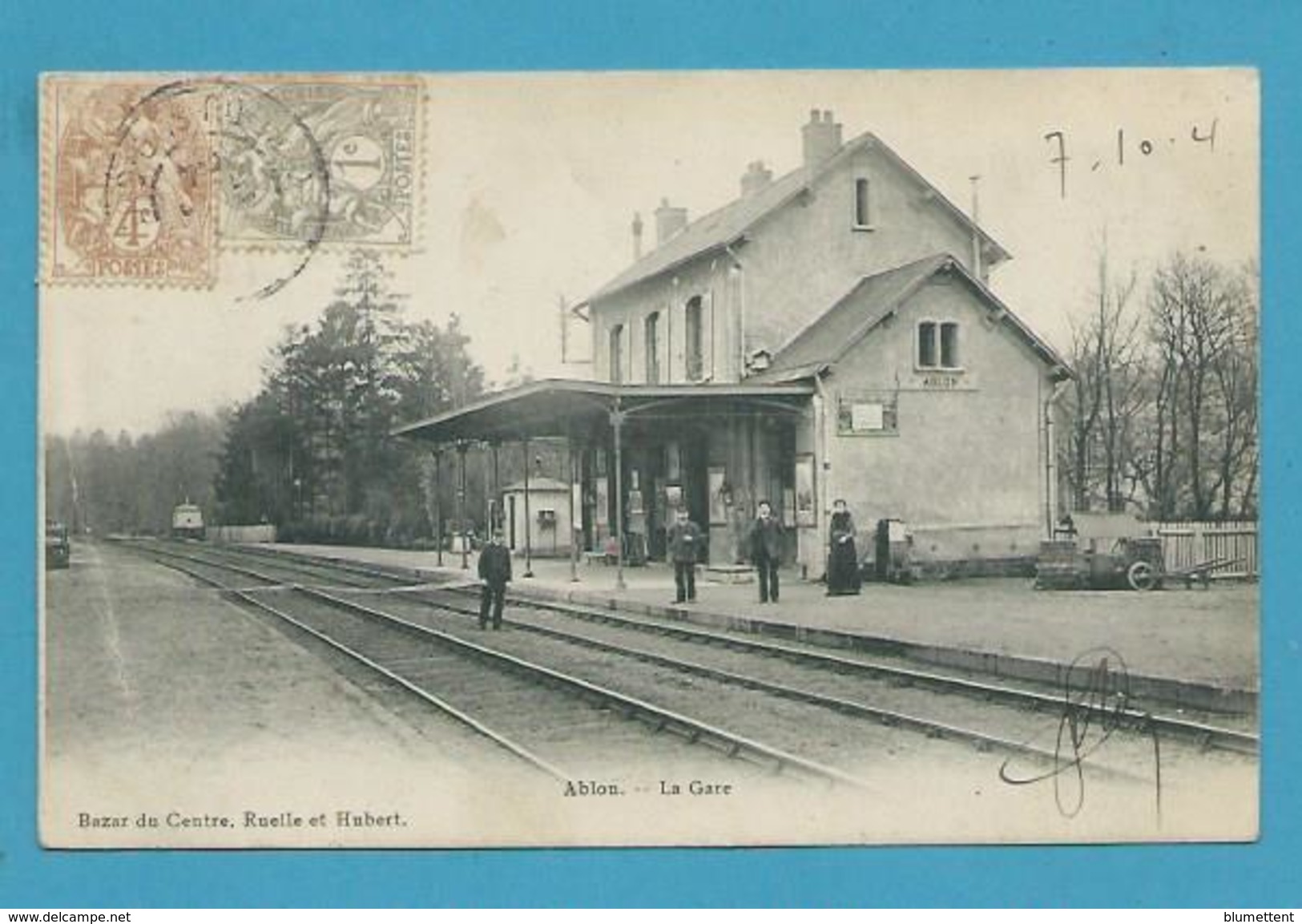 CPA Chemin De Fer La Gare ABLON 94 - Ablon Sur Seine