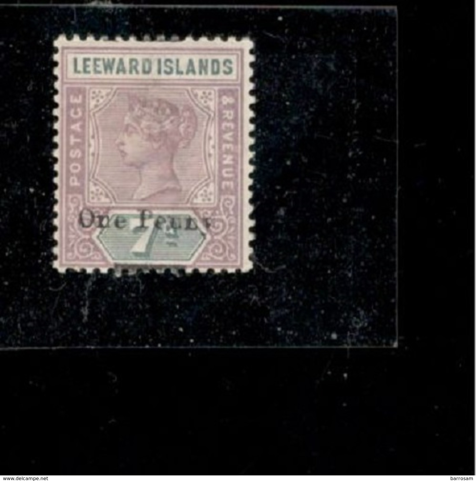 LeewardIslands1902:Scott 19 Mh*(Michel 19) Overprint Error....!!! - Leeward  Islands