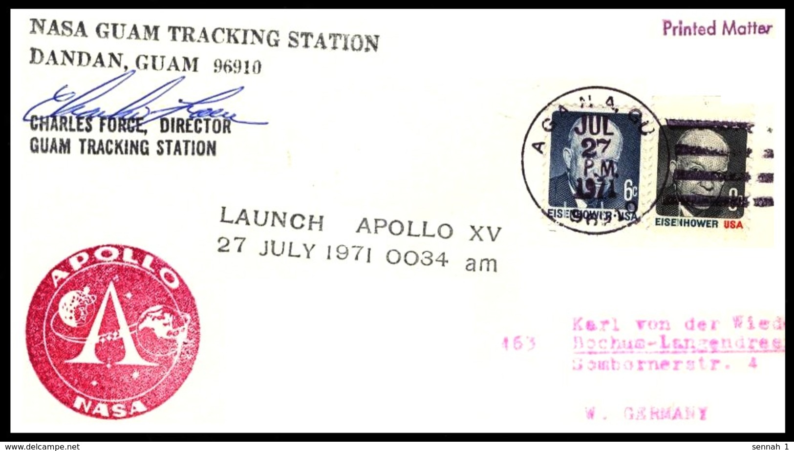 USA: 'Apollo-15 In Space - Guam Tracking Station, 1971' - USA