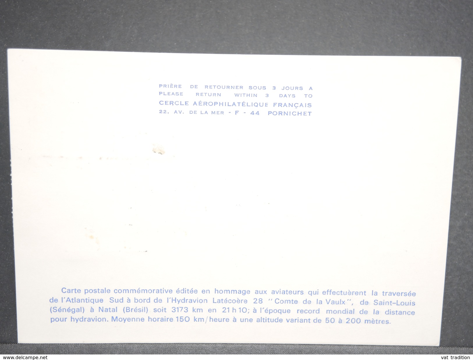 BRÉSIL - Carte Commémorative De La Traversée Atlantique Par Mermoz /Dabry /Gimié En 1970 - L 6629 - Storia Postale