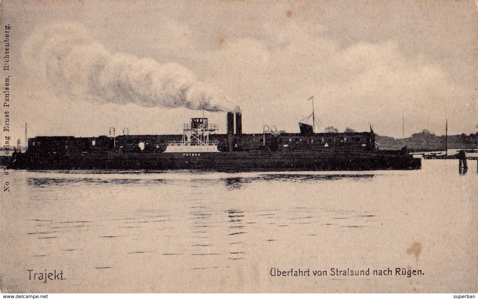 TRAJEKT - ÜBERFAHRT Von STRALSUND Nach RÜGEN - TRAIN FERRY : PUTBUS - ANNÉE / YEAR ~ 1905 (v-840) - Stralsund