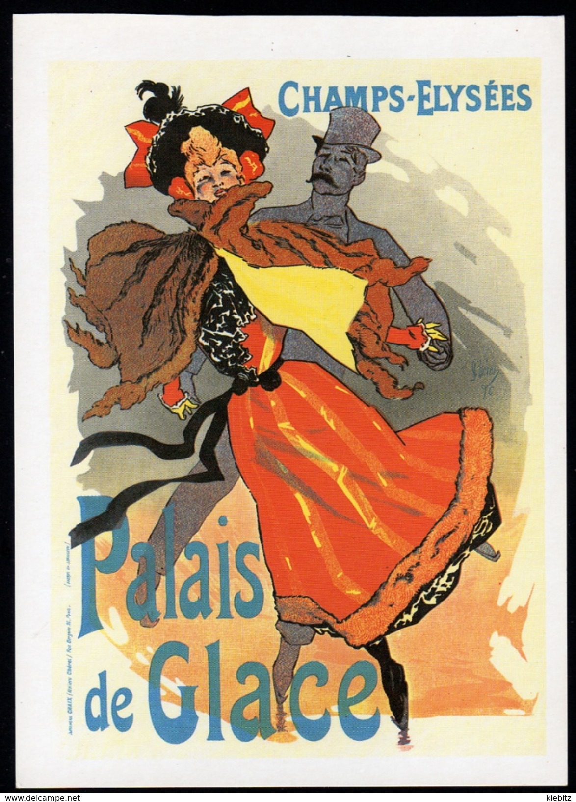 Jules Chéret , Painter, Jugendstil - Plakat Für Palais De Glace Paris 1896 - Nicht Gelaufen - Chéret